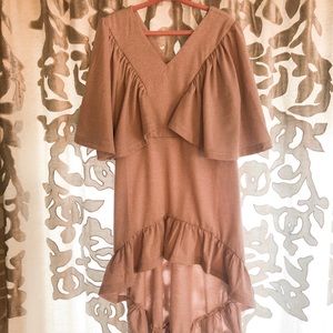 Mia Joy high low dress - blush sparkle